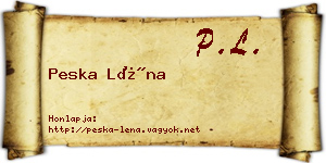 Peska Léna névjegykártya
